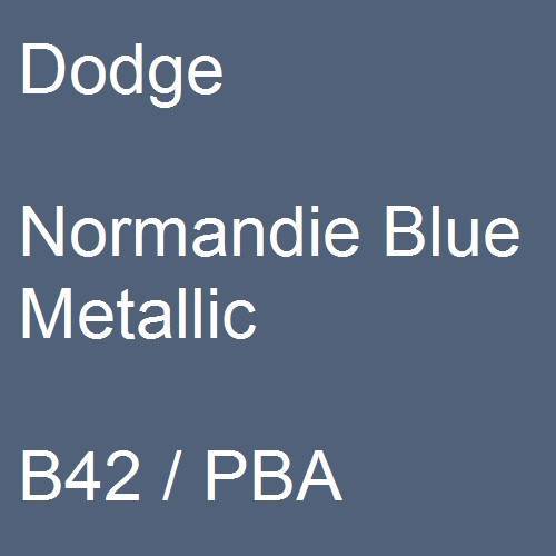 Dodge, Normandie Blue Metallic, B42 / PBA.